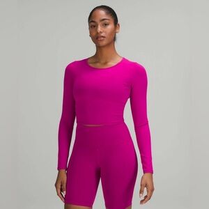 Lululemon Wunder Train Cropped Long-Sleeve🩷🩷